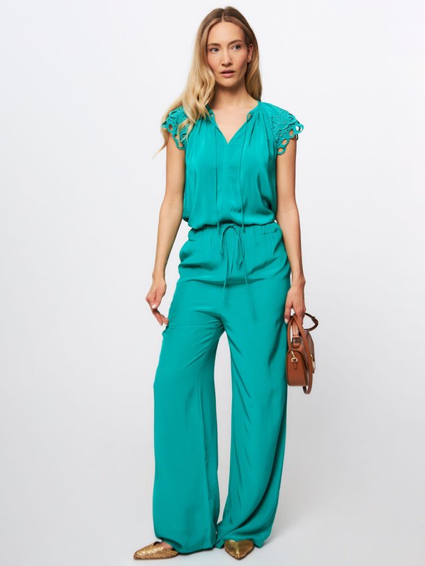 Suncoo Jill - Viscose Palazzo - Groen Ontdek de Jill viscose palazzo van Suncoo in de kleur groen bij Orangebag. Op werkdagen voor 21:45 besteld, morgen in huis.