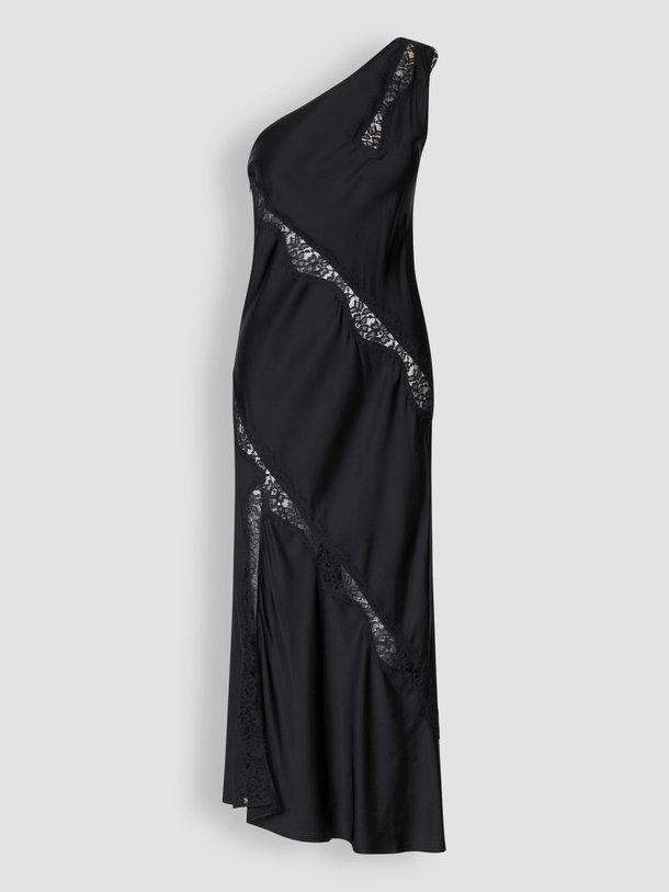 Ontdek de Salacy viscose jurk met kant van Samsoe Samsoe in de kleur zwart bij Orangebag. Op werkdagen voor 21:45 besteld, morgen in huis.