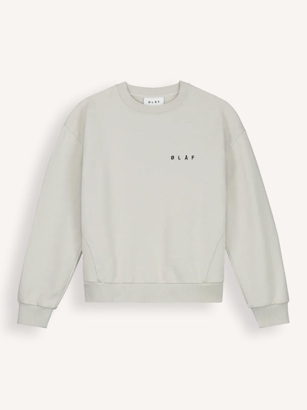 Ontdek de Katoenen logo sweater van OLAF in de kleur stone bij Orangebag. Op werkdagen voor 21:45 besteld, morgen in huis.
