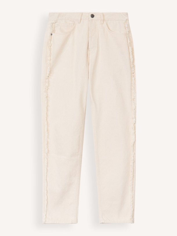 Ontdek de Terrence mid waist straight fit cropped jeans van Iben in de kleur ecru bij Orangebag. Op werkdagen voor 21:45 besteld, morgen in huis.