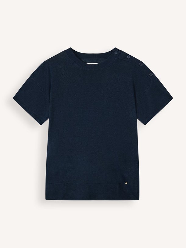 Ontdek de Brownie linnen top van Des Petits Hauts in de kleur Donkerblauw bij Orangebag. Op werkdagen voor 21:45 besteld, morgen in huis.