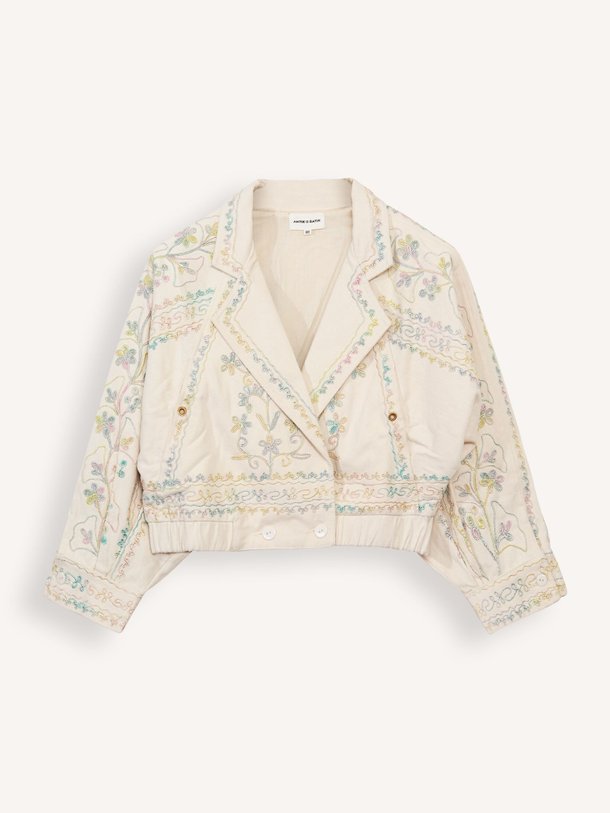 Ontdek de Alex katoenen jasje met borduursel van Antik Batik in de kleur crème bij Orangebag. Op werkdagen voor 21:45 besteld, morgen in huis.