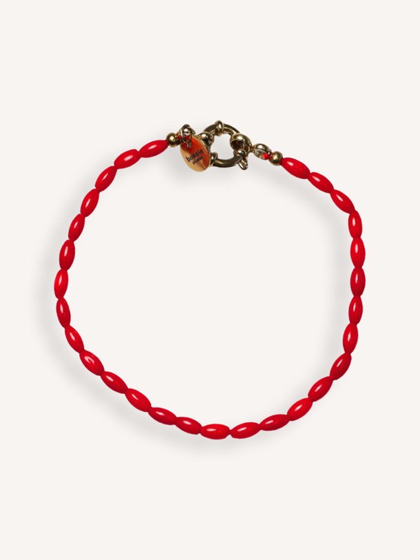 Ontdek de Tommy vergulde kralen halsketting van Bonnie Studios in de kleur Rood bij Orangebag. Op werkdagen voor 21:45 besteld, morgen in huis.