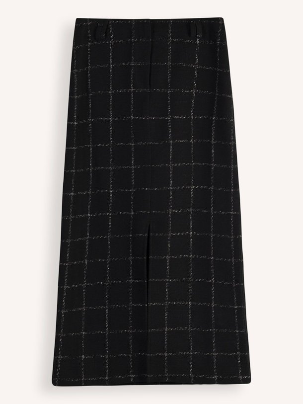 Ontdek de Majestic katoenmix geruite midi rok met lurex van Chptr-s in de kleur zwart bij Orangebag. Op werkdagen voor 21:45 besteld, morgen in huis.