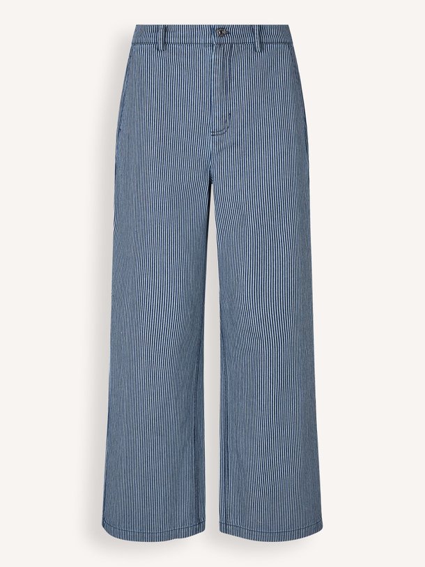 Ontdek de Magdalena high waist wide leg gestreepte jeans van Modstrom in de kleur donkerblauw bij Orangebag. Op werkdagen voor 21:45 besteld, morgen in huis.