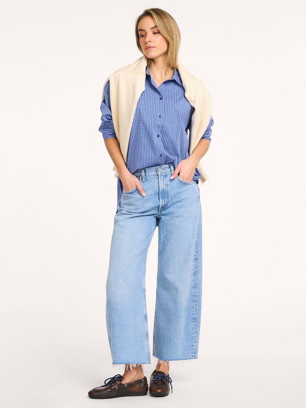 Ontdek de Aniza katoenmix geruite blouse van Co'Couture in de kleur Blauw bij Orangebag. Op werkdagen voor 21:45 besteld, morgen in huis.