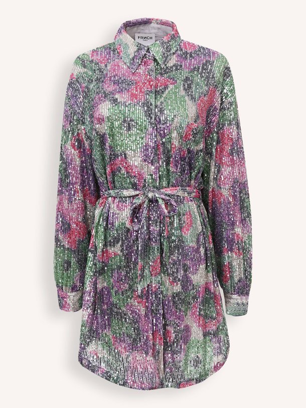 Ontdek de Skye elastische jurk met pailletten van Frnch in de kleur paars bij Orangebag. Op werkdagen voor 21:45 besteld, morgen in huis.