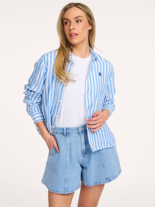 Ontdek de Khoi denim short van Frnch in de kleur Blauw bij Orangebag. Op werkdagen voor 21:45 besteld, morgen in huis.