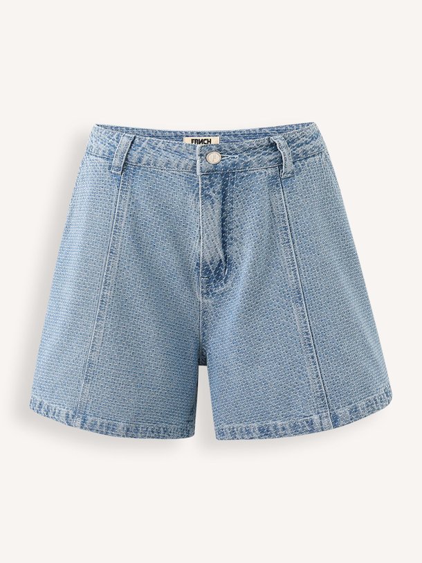 Ontdek de Khoi denim short van Frnch in de kleur Blauw bij Orangebag. Op werkdagen voor 21:45 besteld, morgen in huis.