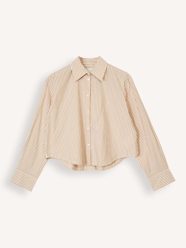 Ontdek de Johan katoenen gestreepte blouse van Bellerose in de kleur Beige bij Orangebag. Op werkdagen voor 21:45 besteld, morgen in huis.