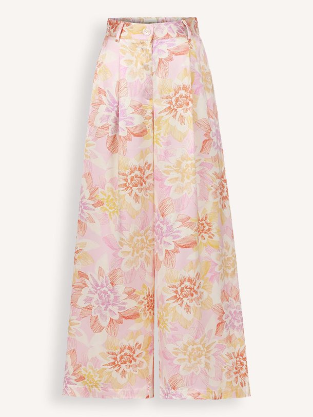 Ontdek de Philo viscose wide leg broek met print van Frnch in de kleur lichtroze bij Orangebag. Op werkdagen voor 21:45 besteld, morgen in huis.