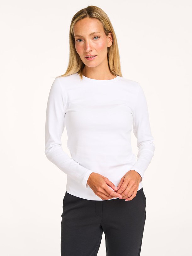 Ontdek de Katoenmix longsleeve van Yaya in de kleur wit bij Orangebag. Op werkdagen voor 21:45 besteld, morgen in huis.