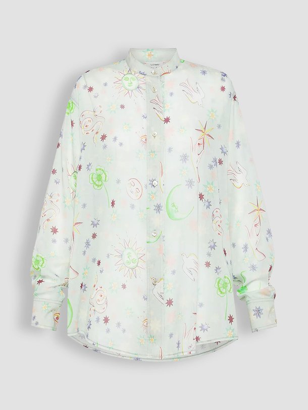 Ontdek de Katoen/zijdemix blouse met print van forte_forte in de kleur lichtgroen bij Orangebag. Op werkdagen voor 21:45 besteld, morgen in huis.