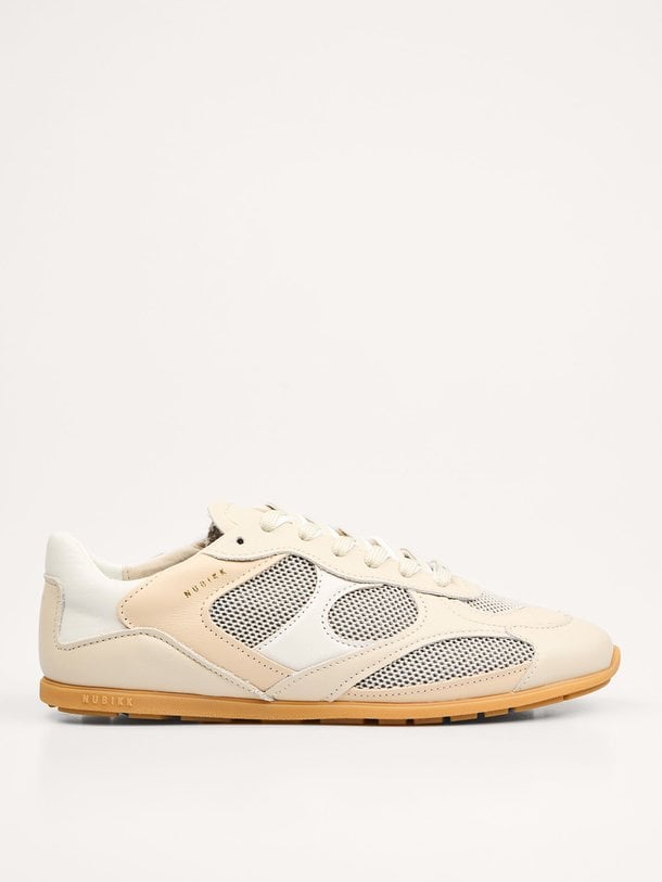 Ontdek de Riley Morgan lederen sneakers van Nubikk in de kleur Beige bij Orangebag. Op werkdagen voor 21:45 besteld, morgen in huis.