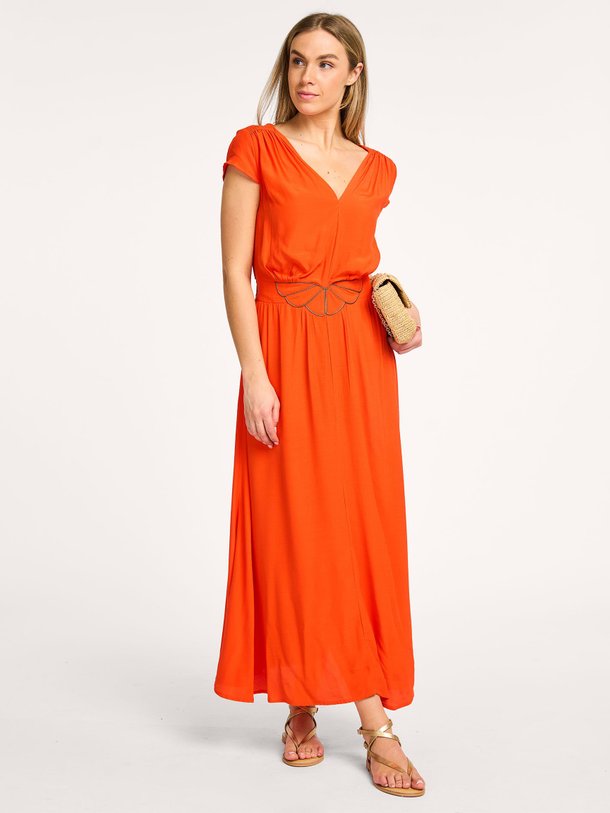 Ontdek de Fayence viscose jurk van Louizon in de kleur oranje bij Orangebag. Op werkdagen voor 21:45 besteld, morgen in huis.