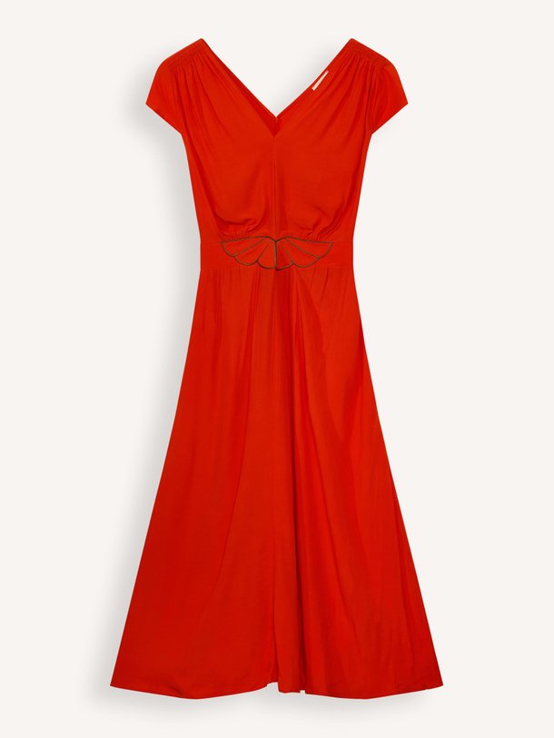 Ontdek de Fayence viscose jurk van Louizon in de kleur oranje bij Orangebag. Op werkdagen voor 21:45 besteld, morgen in huis.