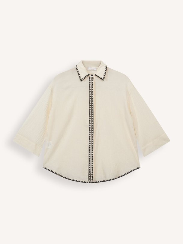 Ontdek de Gaia katoenen blouse van Devotion in de kleur off-white bij Orangebag. Op werkdagen voor 21:45 besteld, morgen in huis.