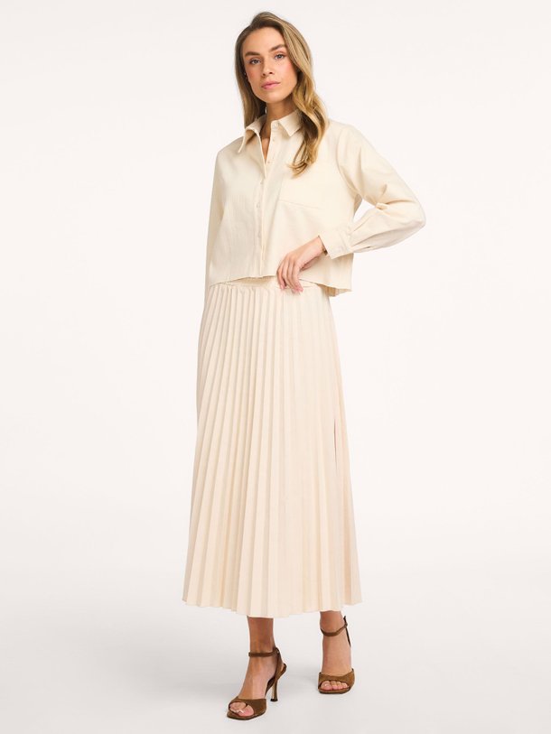 Ontdek de Donut katoenmix plissé rok van La Fee Maraboutee in de kleur Ecru bij Orangebag. Op werkdagen voor 21:45 besteld, morgen in huis.