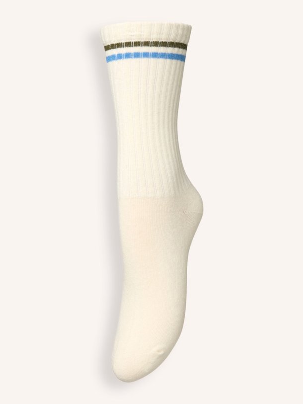 Ontdek de Stripea katoenmix sokken van Becksondergaard in de kleur Off-white bij Orangebag. Op werkdagen voor 21:45 besteld, morgen in huis.