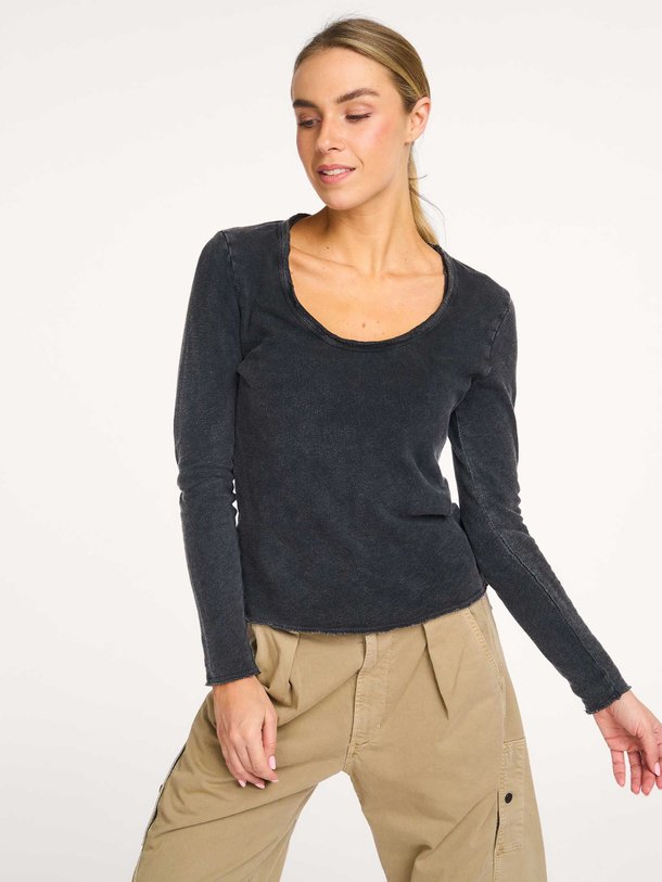 Ontdek de Sonoma katoenen longsleeve van American Vintage in de kleur Zwart bij Orangebag. Op werkdagen voor 21:45 besteld, morgen in huis.