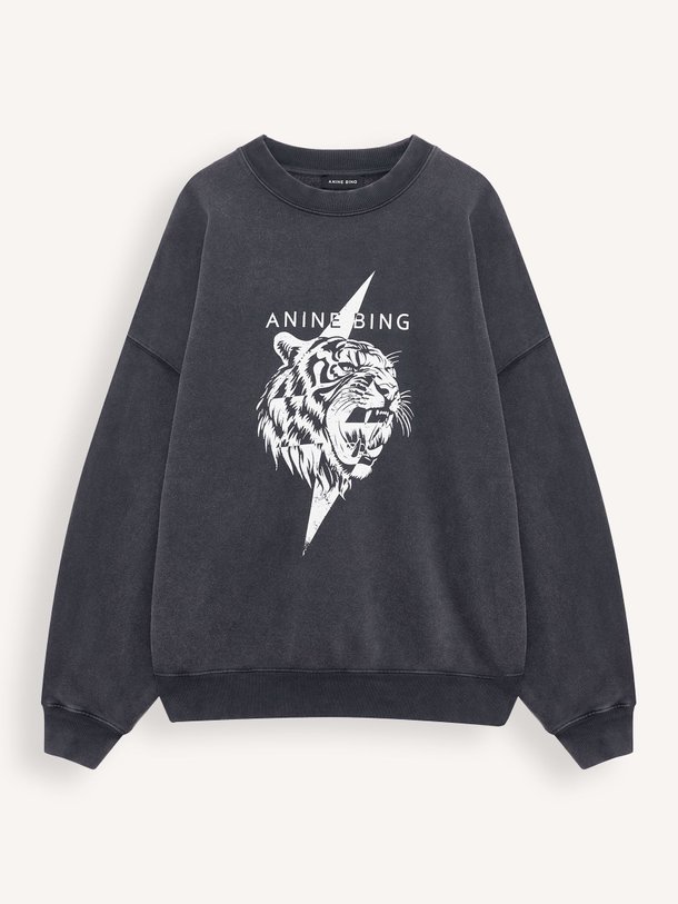 Ontdek de Miles katoenen sweater met print van Anine Bing in de kleur Zwart bij Orangebag. Op werkdagen voor 21:45 besteld, morgen in huis.