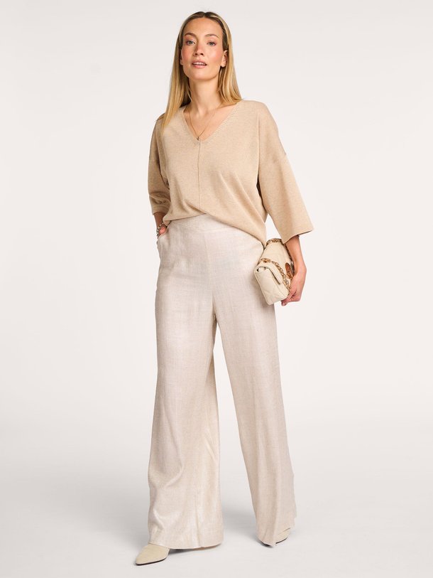 Ontdek de Derick linnenmix wide leg pantalon van La Fee Maraboutee in de kleur zand bij Orangebag. Op werkdagen voor 21:45 besteld, morgen in huis.