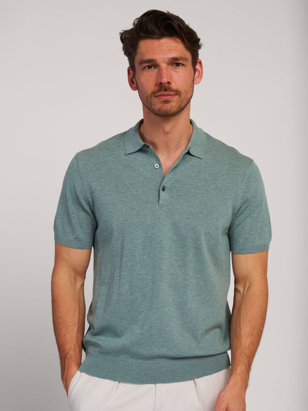 Ontdek de Tencel/zijdenmix gemêleerde polo van Profuomo in de kleur groen bij Orangebag. Op werkdagen voor 21:45 besteld, morgen in huis.