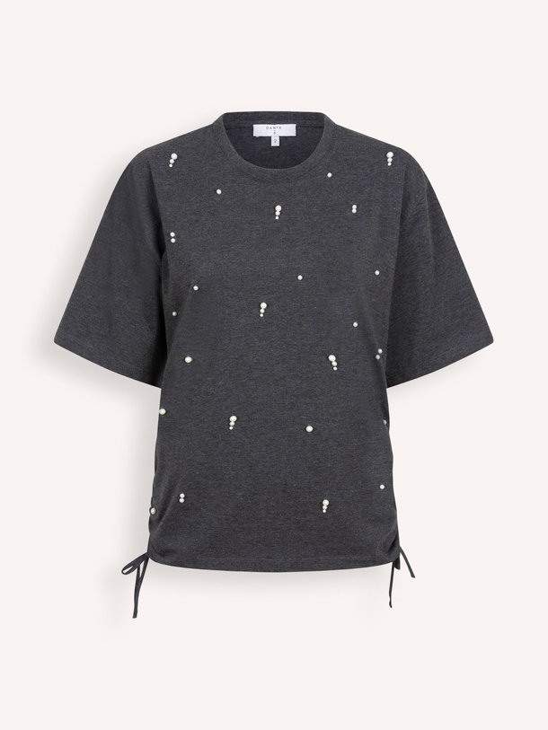 Ontdek de Luxor katoenmix T-shirt met applicaties van Dante 6 in de kleur donkergrijs bij Orangebag. Op werkdagen voor 21:45 besteld, morgen in huis.