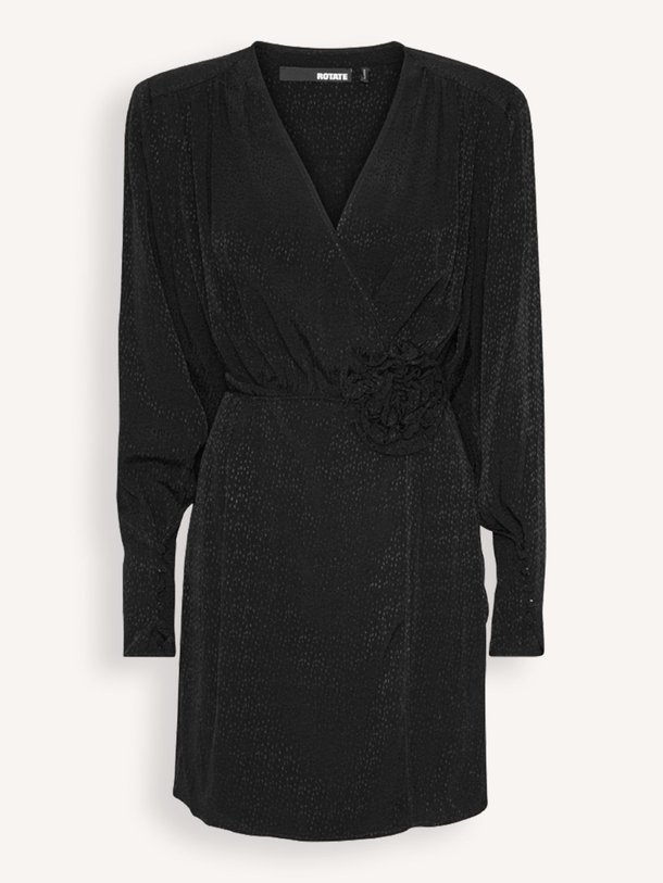 Ontdek de Viscose jurk met dessin van Rotate Birger Christensen in de kleur zwart bij Orangebag. Op werkdagen voor 21:45 besteld, morgen in huis.
