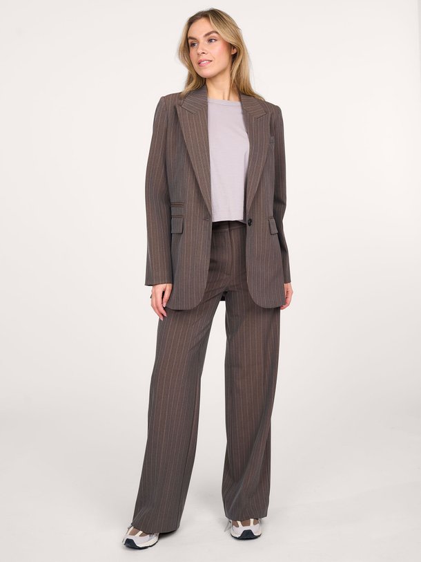 Ontdek de Coby viscosemix pantalon met krijtstreep van Co'Couture in de kleur bruin bij Orangebag. Op werkdagen voor 21:45 besteld, morgen in huis.