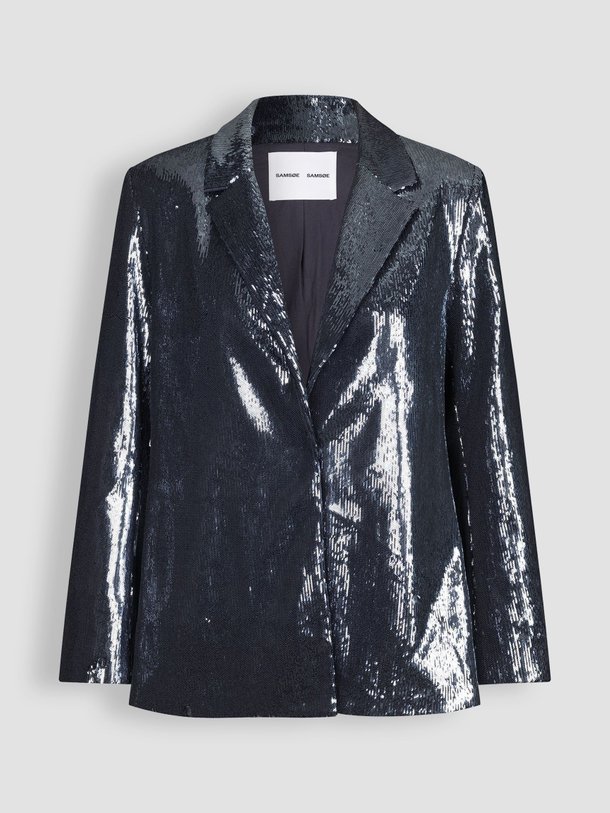 Ontdek de Raven geweven pailletten blazer van Samsoe Samsoe in de kleur blauwgrijs bij Orangebag. Op werkdagen voor 21:45 besteld, morgen in huis.