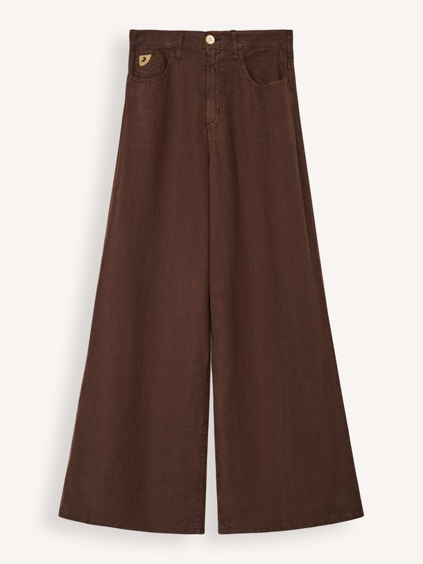 Ontdek de Marlene linnen wide leg broek van Lois in de kleur Donkerbruin bij Orangebag. Op werkdagen voor 21:45 besteld, morgen in huis.