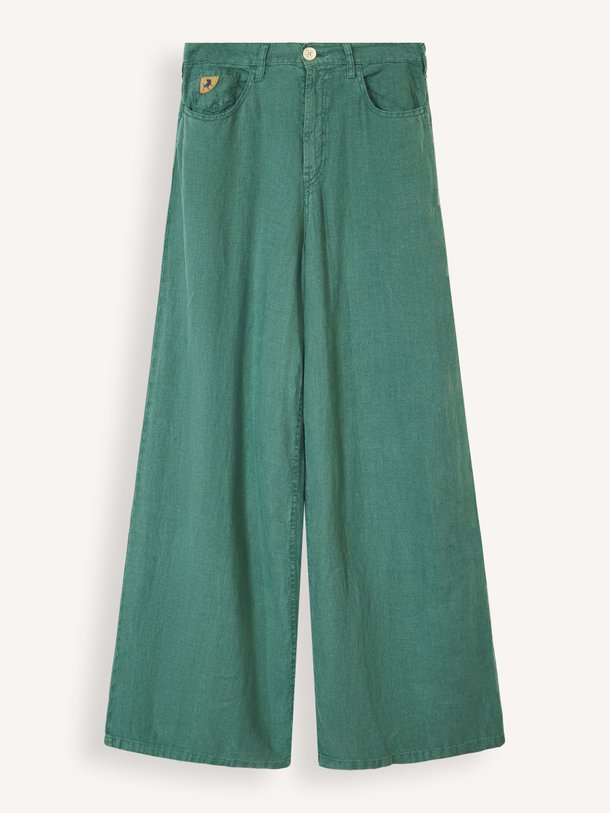 Ontdek de Marlene linnen wide leg broek van Lois in de kleur Groen bij Orangebag. Op werkdagen voor 21:45 besteld, morgen in huis.