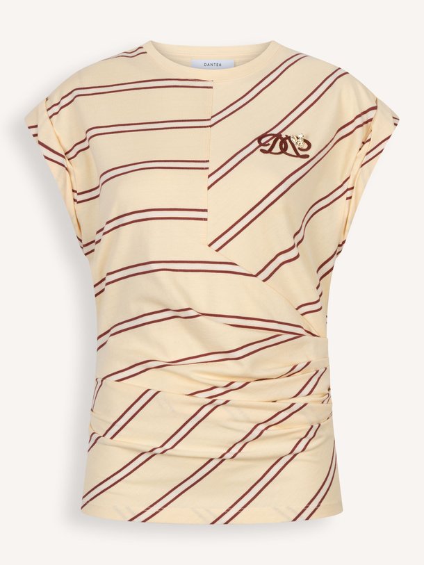 Ontdek de Vesna organic cotton gestreepte top van Dante 6 in de kleur Geel bij Orangebag. Op werkdagen voor 21:45 besteld, morgen in huis.
