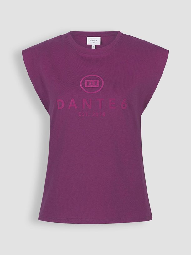 Ontdek de Bold katoenen logo T-shirt van Dante 6 in de kleur paars bij Orangebag. Op werkdagen voor 21:45 besteld, morgen in huis.