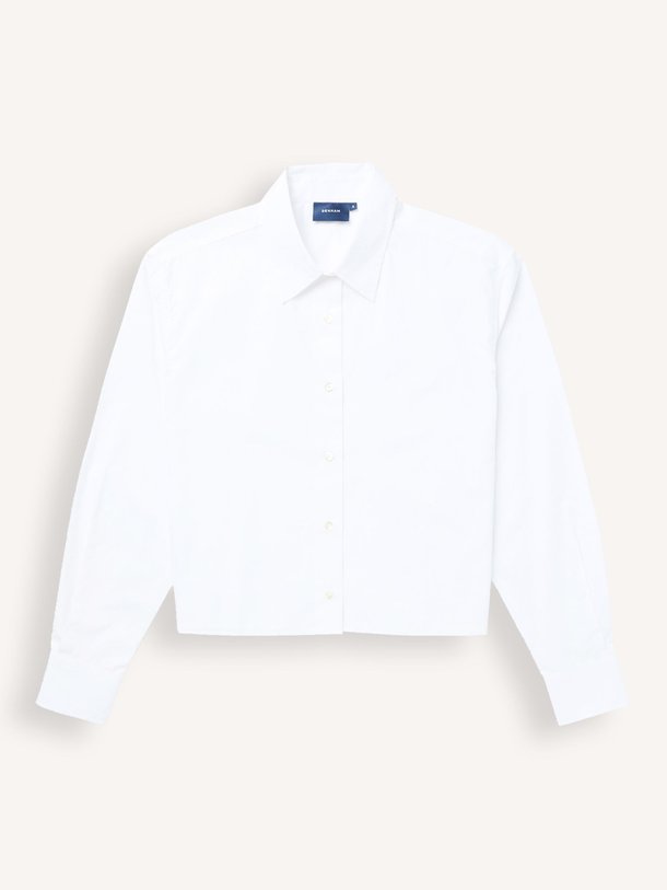 Ontdek de Kiri katoenen cropped blouse van Denham in de kleur wit bij Orangebag. Op werkdagen voor 21:45 besteld, morgen in huis.