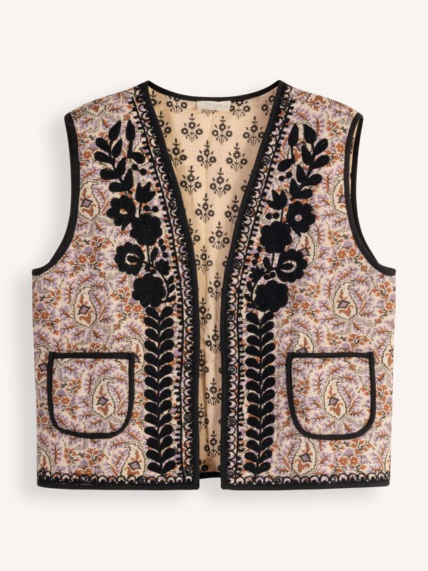 Ontdek de Dalbarn katoenen gilet met print van Louizon in de kleur ecru bij Orangebag. Op werkdagen voor 21:45 besteld, morgen in huis.