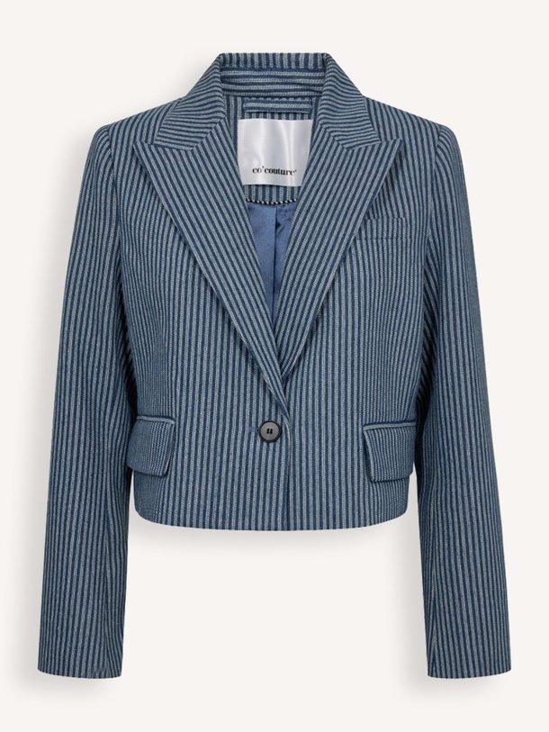 Ontdek de Nelle katoenmix cropped blazer van Co'Couture in de kleur blauw bij Orangebag. Op werkdagen voor 21:45 besteld, morgen in huis.