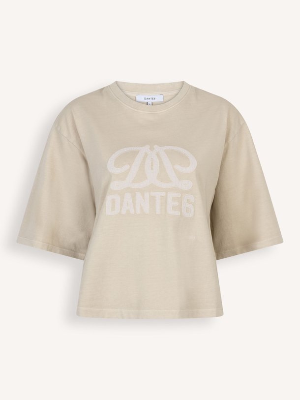 Ontdek de Maimu katoenen T-shirt van Dante 6 in de kleur Beige bij Orangebag. Op werkdagen voor 21:45 besteld, morgen in huis.