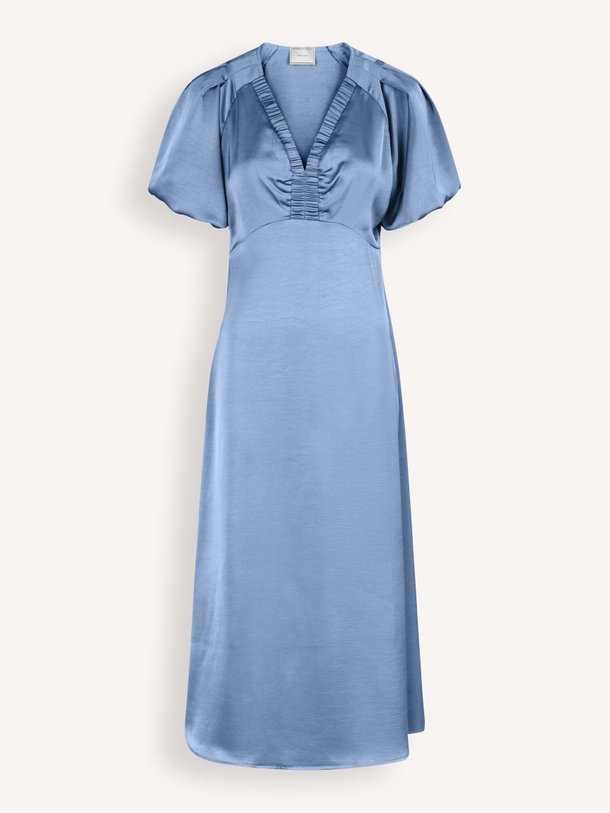 Ontdek de Illana geweven satijnen jurk van Neo Noir in de kleur Blauw bij Orangebag. Op werkdagen voor 21:45 besteld, morgen in huis.