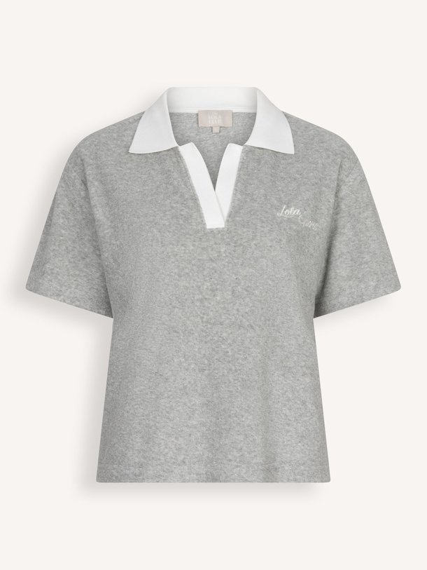 The Lola Club Teddy, katoenmix badstof polo top - Grijs Ontdek de Teddy, katoenmix badstof polo top van The Lola Club bij Orangebag. Op werkdagen voor 21:45 besteld, morgen in huis.