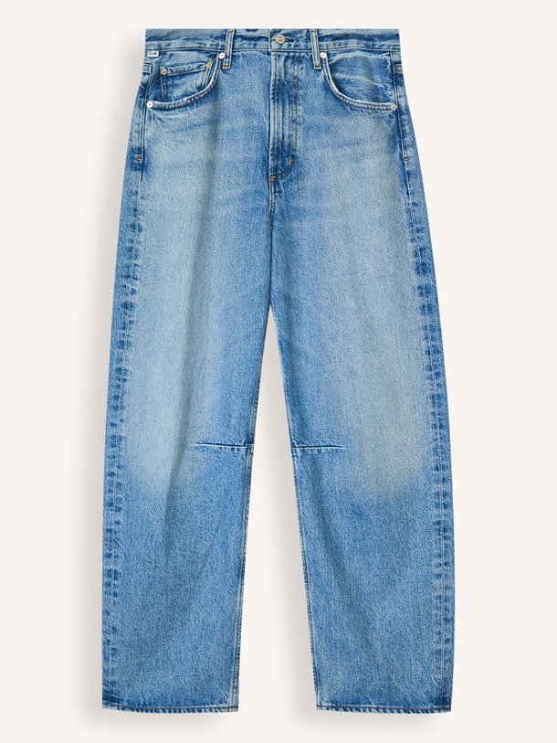 Ontdek de Miro Long barrel fit non-stretch jeans van Citizens of Humanity in de kleur Blauw bij Orangebag. Op werkdagen voor 21:45 besteld, morgen in huis.