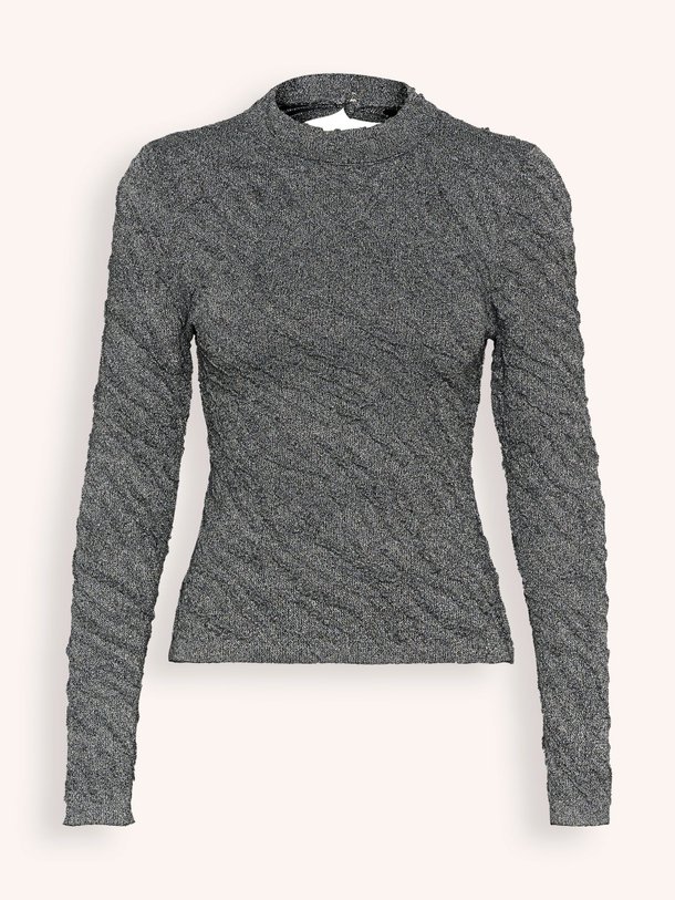 Ontdek de Pilla katoenmix lurex top met inkeping van Gestuz in de kleur zilverkleur bij Orangebag. Op werkdagen voor 21:45 besteld, morgen in huis.
