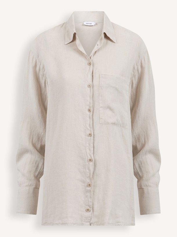 Ontdek de Pepper linnen blouse van Knit-ted in de kleur zand bij Orangebag. Op werkdagen voor 21:45 besteld, morgen in huis.