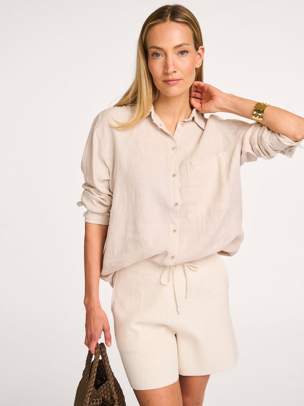 Ontdek de Pepper linnen blouse van Knit-ted in de kleur zand bij Orangebag. Op werkdagen voor 21:45 besteld, morgen in huis.
