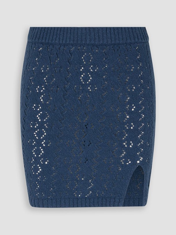 Ontdek de Khloe katoenen gebreide rok van Samsoe Samsoe in de kleur donkerblauw bij Orangebag. Op werkdagen voor 21:45 besteld, morgen in huis.