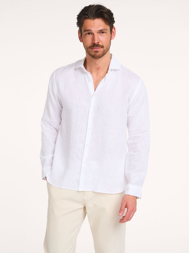 Ontdek de Camicia linnen overhemd van Xacus in de kleur Off-white bij Orangebag. Op werkdagen voor 21:45 besteld, morgen in huis.