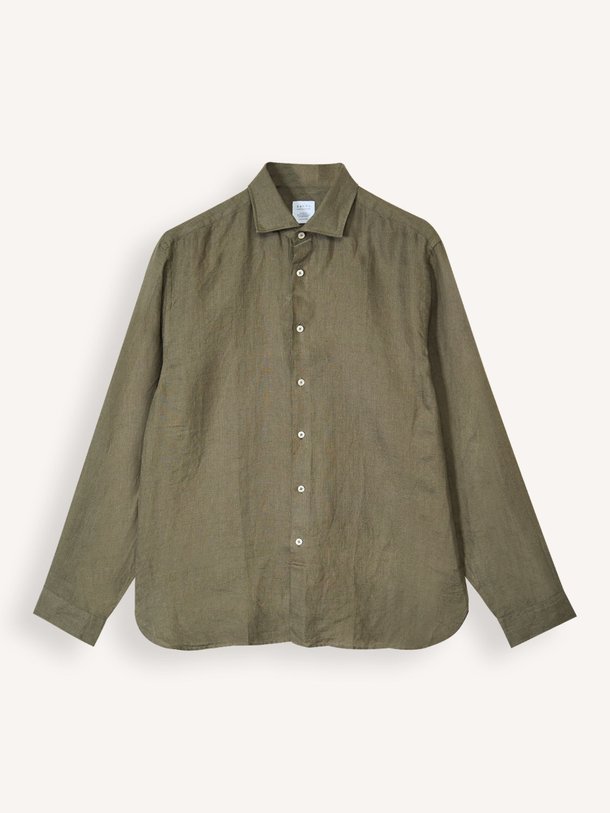 Ontdek de Camicia linnen overhemd van Xacus in de kleur Olijfgroen bij Orangebag. Op werkdagen voor 21:45 besteld, morgen in huis.