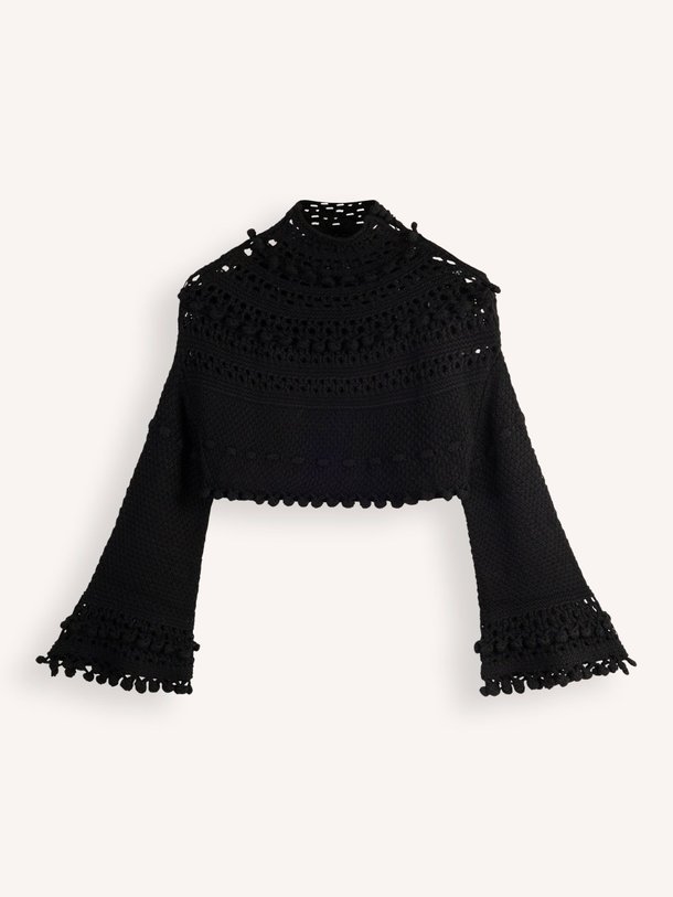 Ontdek de Snape wolmix trui met opengewerkt patroon van Mes Demoiselles in de kleur zwart bij Orangebag. Op werkdagen voor 21:45 besteld, morgen in huis.