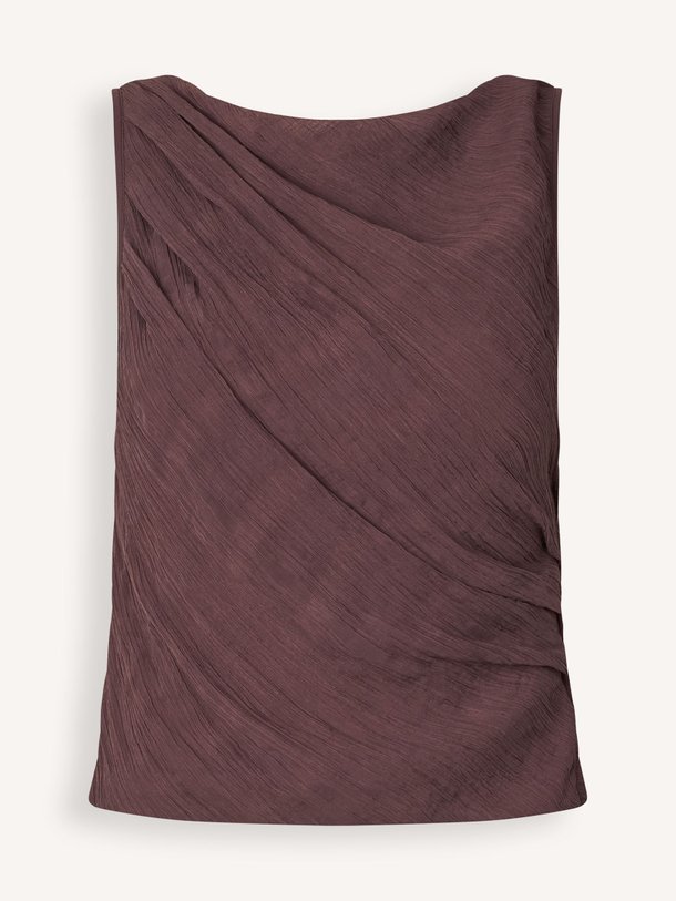 Ontdek de Savira geweven top met structuur van Samsoe Samsoe in de kleur bruin bij Orangebag. Op werkdagen voor 21:45 besteld, morgen in huis.
